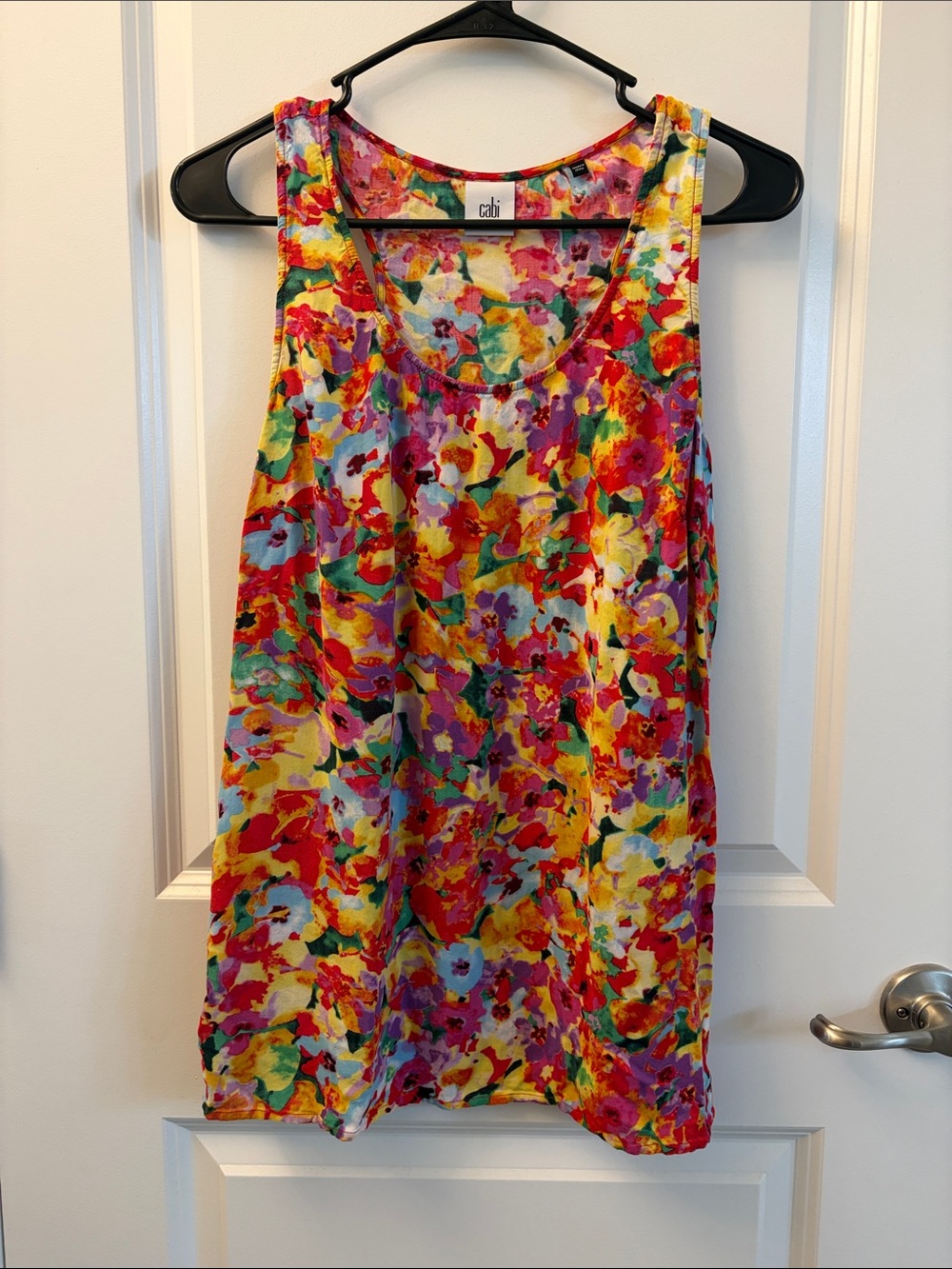 Cabi Floral Multicolor halter back Tank Top blouse